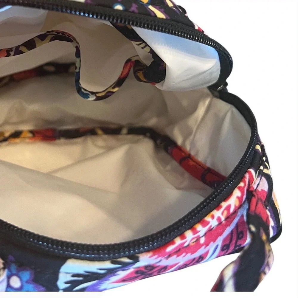 Vera Bradley Quilted Floral Cosmetic Bag Dual Compartment Travel Case 22599-N56